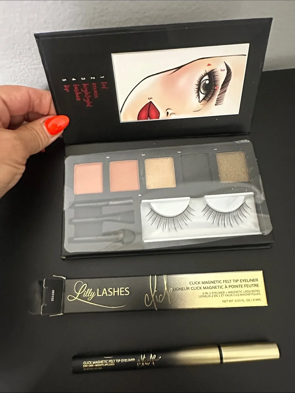 Ardell Lashes Magnetic Eye Kit & Neutral & Gold Shades make-up Pallet w Lilly ma